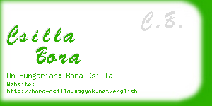 csilla bora business card